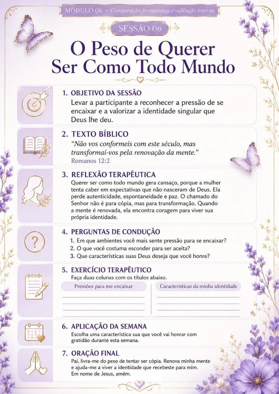 Sessão 06 — O peso de querer ser como todo mundo